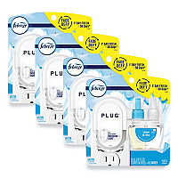 Febreze PLUG Air Freshener Warmer Start Kit, 6.54 x 2.99 x 5.98, Clear/White, 4/Carton (68235)