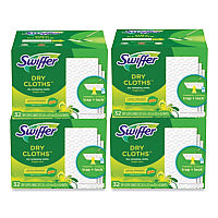 Swiffer Dry Refill Cloths. 8 x 10.4, White, 32 Box, 4 Boxes/Carton (83059)