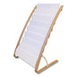 Alba Literature Floor Display Rack, 22.8 x 19.69 x 36.61, White/Woodgrain (DDEXPO8WBC)
