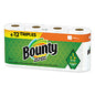 Bounty Kitchen Roll Paper Towels, 2-Ply, White, 10.5 x 11, 87 Sheets/Roll, 4 Triple Rolls/Pack, 6 Packs/Carton (06109)