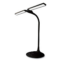 OttLite Wellness Series Pivot LED Desk Lamp with Dual Shades, 13.25" to 26" High, Black (CSN59G5W)