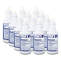Misty Secure Hydrochloric Acid Bowl Cleaner, Mint Scent, 32oz Bottle, 12/Carton (1038801)