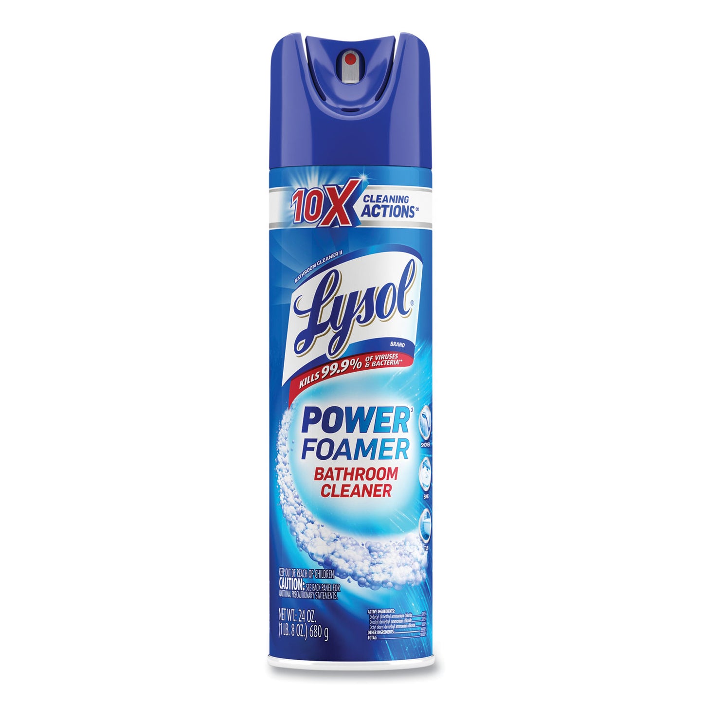 Lysol(R) Power Foam Bathroom Cleaner, Island Breeze, 24 oz. Spray Can (02569)