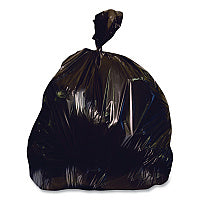 Heritage Linear Low-Density Can Liners, 65 gal, 1.5 mil, 43" x 60", Black, 100/Carton (H8660AK)