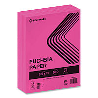 Printworks Professional Color Paper, 24 lb Text Weight, 8.5 x 11, Fuchsia, 500/Ream (00100)