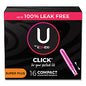 U by Kotex Click Compact Tampons, Super Plus Absorbency, 16/Pack, 8 Packs/Carton (51582)