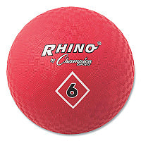 Champion Sports Playground Ball, 6" Diameter, Red (PG6RD)