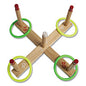 Champion Sports Ring Toss Set, Plastic/Wood, Assorted Colors, 5 Pegs, 4 Rings (QS1)
