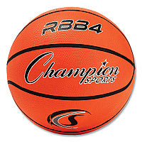 Champion Sports Rubber Sports Ball, For Basketball, No. 6, Intermediate Size, Orange (RBB4)