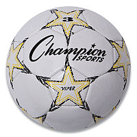 Champion Sports VIPER Soccer Ball, No. 3 Size, 7.25" to 7.5" Diameter, White (VIPER3)