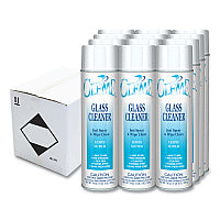 Claire Gleme Glass Cleaner, Fresh Scent, 19 oz Aerosol Spray, Dozen (050)