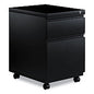 Alera File Pedestal with Full-Length Pull, Left or Right, 2-Drawers: Box/File, Legal/Letter, Black, 14.96" x 19.29" x 21.65" (ALEPBBFBL)