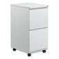 Alera File Pedestal with Full-Length Pull, Left or Right, 2 Legal/Letter-Size File Drawers, Light Gray, 14.96" x 19.29" x 27.75" (ALEPBFFLG)