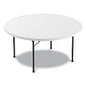 Alera Round Plastic Folding Table, 60" Diameter x 29.25h, White (ALEPT60RW)