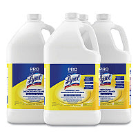 Lysol Disinfectant Deodorizing Cleaner Concentrate, Lemon Scent, 128 oz Bottle, 4/Carton (99985CT)