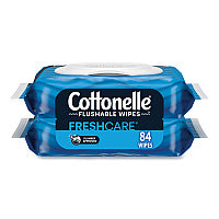 Cottonelle Fresh Care Flushable Cleansing Cloths, 1-Ply, 3.73 x 5.5, White, 84/Pack (35970)