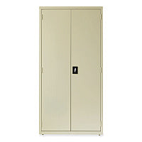 Alera Economy Assembled Storage Cabinets, 5 Shelves, 36" x 18" x 72", Putty (ALEHCM7218PY)