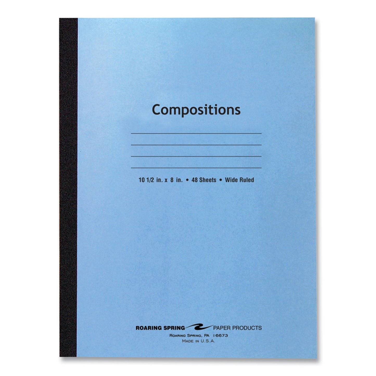 Roaring Spring Flexible Cover Composition Notebook, Wide/Legal Rule, Blue Cover, (48) 10.5 x 8 Sheets, 72/Carton (77501CS)