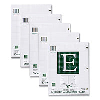 Roaring Spring Engineer Filler Paper, 3-Hole, Frame Format/Quad Rule (5 sq/in, 1 sq/in) 500 Sheets/Pack, 5/Carton (95782CS)