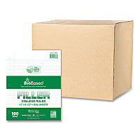 Roaring Spring Filler Paper, 3-Hole, 8.5 x 11, College Rule, 100 Sheets/Pack, 24 Packs/Carton (13986CS)