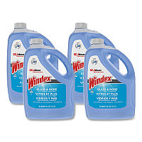 Windex(R) Glass Cleaner with Ammonia-D, Unscented, 1 Gal. Bottle, 4 Bottles (696503)