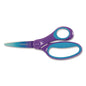 Fiskars Big Kid Ombre Scissors, Pointed Tip, 7.5" Long, 3.5" Cut Length, Straight Purple/Turquoise Handle (1067127)