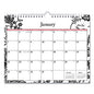 Blue Sky Analeis Wall Calendar, Floral Artwork, 11 x 8.75, White/Black/Coral Sheets, 12-Month (Jan to Dec): 2026 (100028)