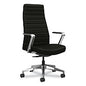 HON Cofi Executive High Back Chair, Supports Up to 300 lb, 15.5 to 20.5 Seat Height, Black Seat/Back, Polished Aluminum Base (CEUW0PU10C9P)