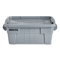 Rubbermaid Commercial BRUTE Tote with Lid, 14 gal, 27.5" x 16.75" x 10.75", Gray (9S30GRAEA)