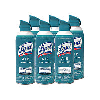 LYSOL Air Sanitizer Spray, Simple Fresh, 10 oz Aerosol Spray, 6/Carton (99350CT)