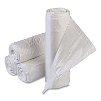 Inteplast Group Draw-Tuff Institutional Draw-Tape Can Liners, Drawstring, 23 gal, 1 mil, 38" x 28.5", Natural, 25 Bags/Roll, 6 Rolls/Carton (DTS2838N)