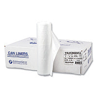 Inteplast Group High-Density Commercial Can Liner Value Pack, 60 gal, 12 mic, 38" x 58", Clear, Interleaved Roll, 25 Bags/Roll, 8 Rolls/CT (VALH3860N14)