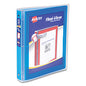 Avery Flexi-View Binder with Round Rings, 3 Rings, 1" Capacity, 11 x 8.5, Blue (17607)