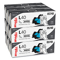 WypAll L40 Towels, POP-UP Box, 9.8 x 16.4, Blue, 100/Box, 9 Boxes/Carton (05740)
