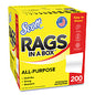 Scott Rags in a Box, POP-UP Box, 12 x 9, White, 200/Box (75260)