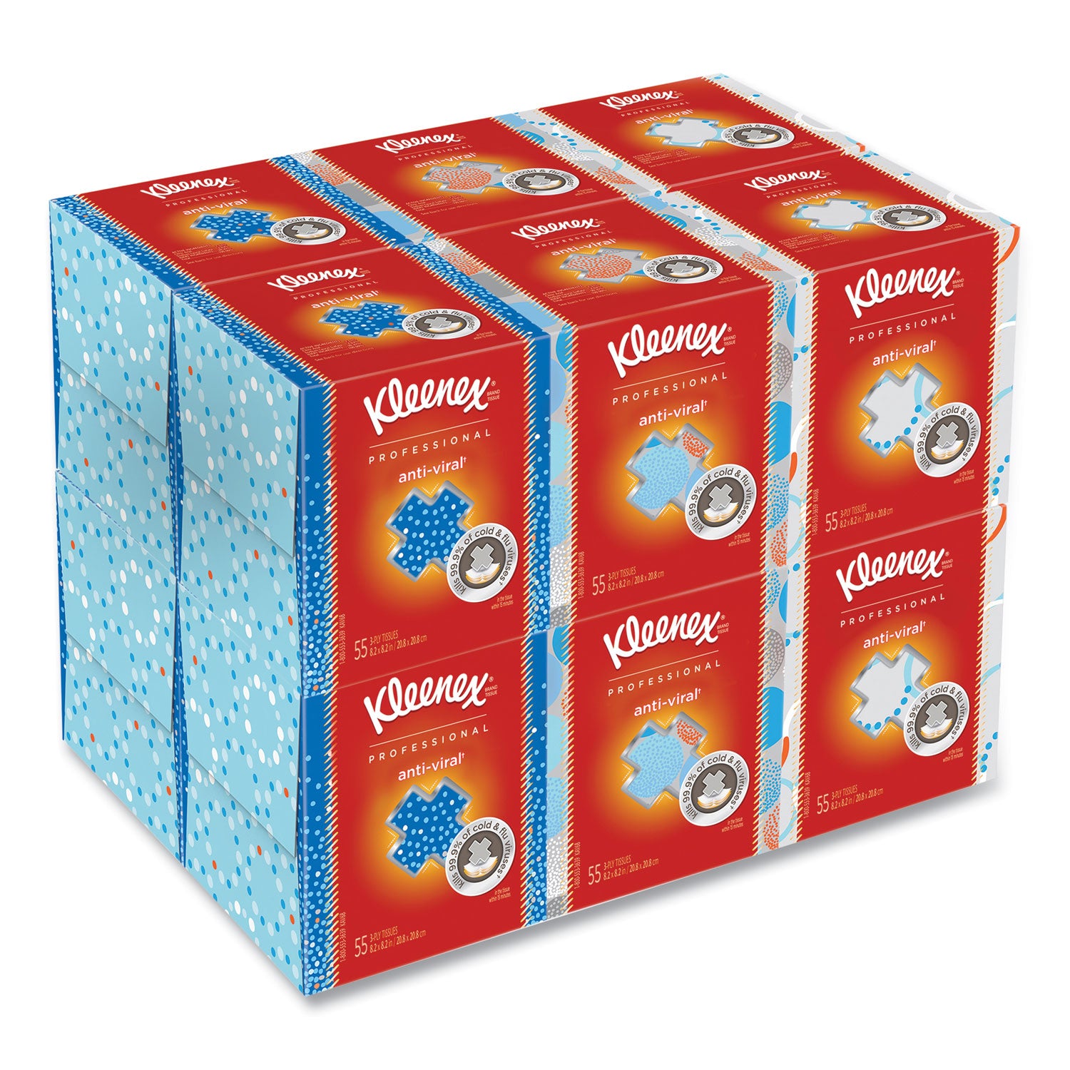 Kleenex(R) Boutique Anti-Viral Facial Tissue, 3-Ply, 60 Sheet Box, 12 Box Carton (21286CT)