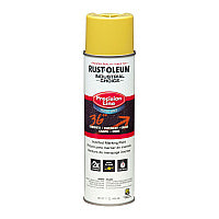 Rust-Oleum Industrial Choice Precision Line Marking Paint, Flat High-Visibility Yellow, 17 oz Aerosol Can, 12/Carton (203034CT)
