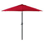 Global Industrial Outdoor Umbrella with Tilt Mechanism, 102" Span, 94" Long, Red Canopy, Black Handle (262070)