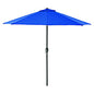 Global Industrial Outdoor Umbrella with Tilt Mechanism, 102" Span, 94" Long, Blue Canopy, Black Handle (436970)