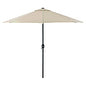 Global Industrial Outdoor Umbrella with Tilt Mechanism, 102" Span, 94" Long, Tan Canopy, Black Handle (262071)