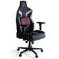 Eureka Python II Ergonomic Chair, Supports up to 300 lb, 18.88" to 22.83" Seat Height, Black Fabric Seat, Black/Red Fabric Back (GC08R)