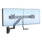 Mount-It! ProFlex Wall Dual Monitor Mount with Crossbar - Matte Black
