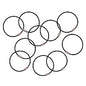 ergodyne Arsenal 5719 Wire Cable Key Ring, 1.88" dia, Iron, Black, 10/Pack (13722)