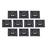 ergodyne Squids 3701 Mini Adhesive Mount Replacements, 2 lb Max Safe Working Capacity, 0.9" Long, Black,10/Pack (19702)