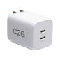 C2G Dual USB-C Power Adapter - 65W power adapter - USB-C - 65 Watt