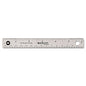 Westcott Stainless Steel Office Ruler With Non Slip Cork Base, Standard/Metric, 6" Long (10414)