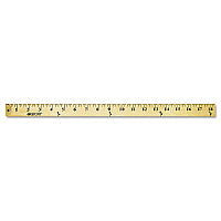 Westcott Wood Yardstick with Metal Ends, 36" Long. Clear Lacquer Finish (10425)