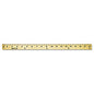 Westcott Wood Yardstick with Metal Ends, 36" Long. Clear Lacquer Finish (10425)