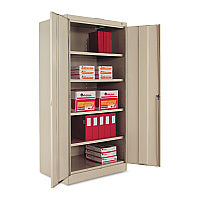 Tennsco 72" High Standard Cabinet (Unassembled), 36w x 24d x 72h, Putty (1480PY)