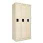 Tennsco Single-Tier Locker, Three Lockers with Hat Shelves and Coat Rods, 36w x 18d x 72h, Sand (STS121872CSD)